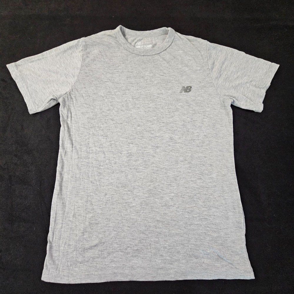 New Balance Gray Short Sleeve Cotton Blend T-Shirt Men's M